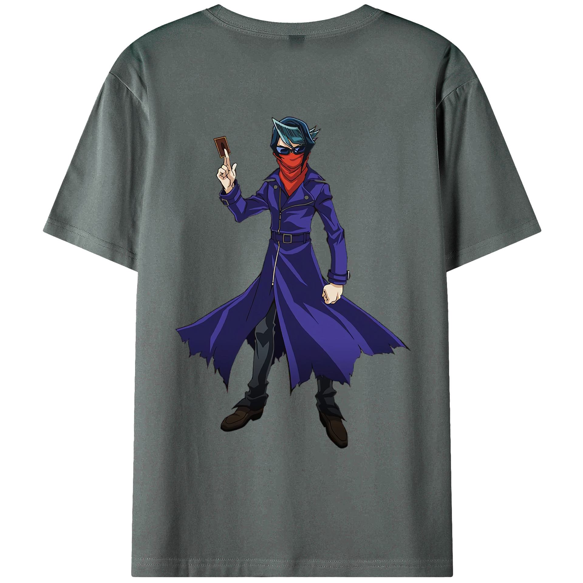 （画像用） 遊☆戯☆王 Yu-Gi-Oh! 綿100％ メンズ半袖Tシャツ（バックプリント） 通気性